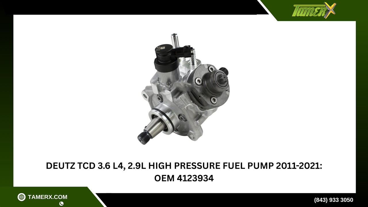 ㊵PARADYM TD 9.0 LH Deutz TCD 3.6 L4 2.9L High Pressure Fuel Pump 2011-2021 | OEM 4123934