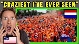 Netherlands Fans Take over Hamburg 🇳🇱 | American Reacts