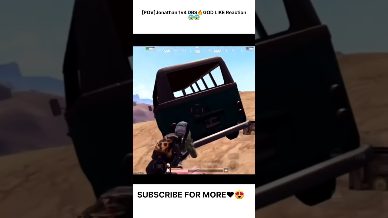 [POV]Jonathan 1v4 DBS Clutch🔥GodLike Reaction😱😱