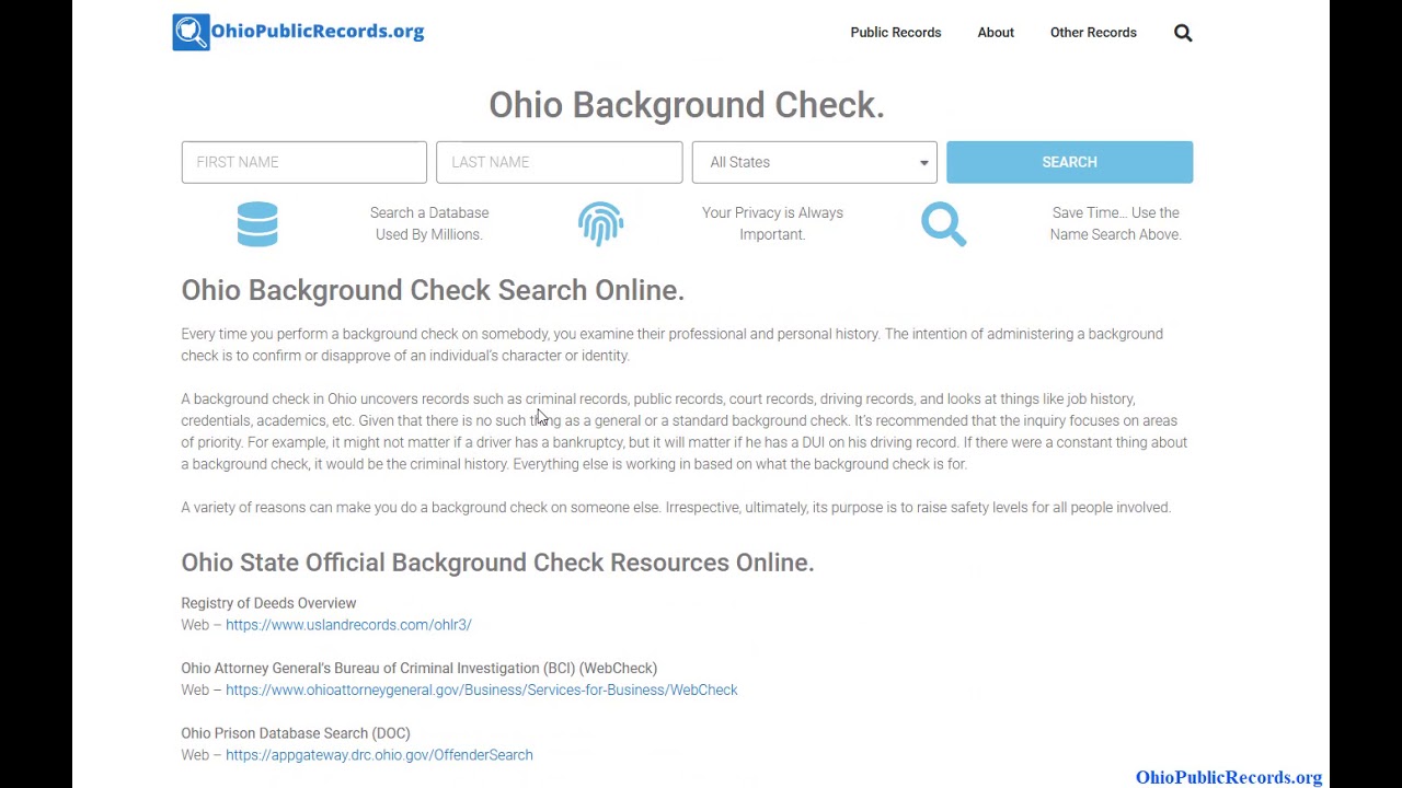 Ohio Public Records Online Search Guide. YouTube