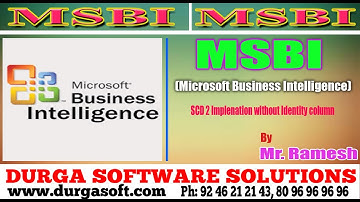 MSBI Tutorial || SCD 2 Implenation without Identity column by Ramesh