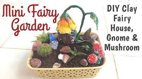 Mini Fairy Garden |DIY Cold Porcelain Clay Fairy House #4| Mini Gnome and Mushroom Garden Decoration