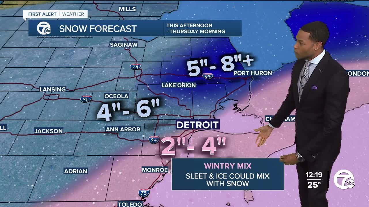 The latest on the winter storm set to hit metro Detroit on Wednesday ...