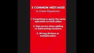 Celebrity 3 Common Mistakes Students Make in Linear Equations | Math Simplified Wealth