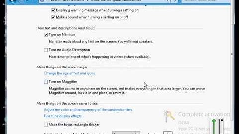 How to make the computer easier to see in Microsoft Windows 8