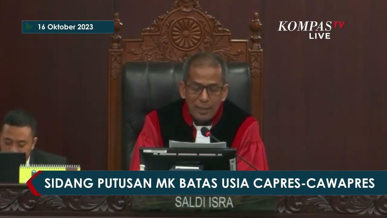 Hakim Saldi Isra Singgung Nama Gibran Sampaikan Dissenting Opinion Syarat Pengalaman Kepala Daerah