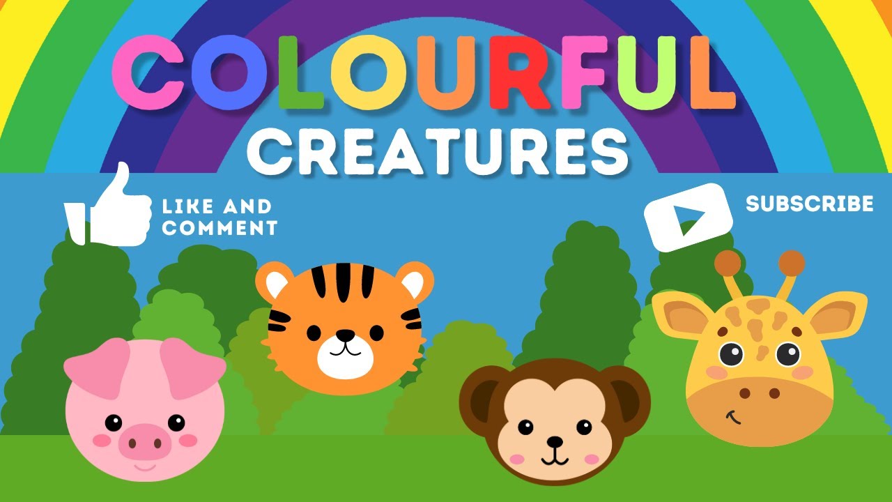 COLORFUL CREATURES! Learn Colours with fun animal adventure! Pre-school age learning