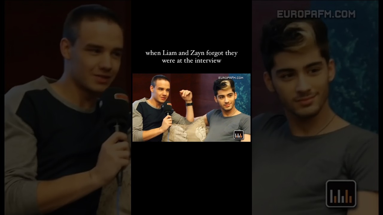 when Liam and Zayn forgot they were at the interview😳