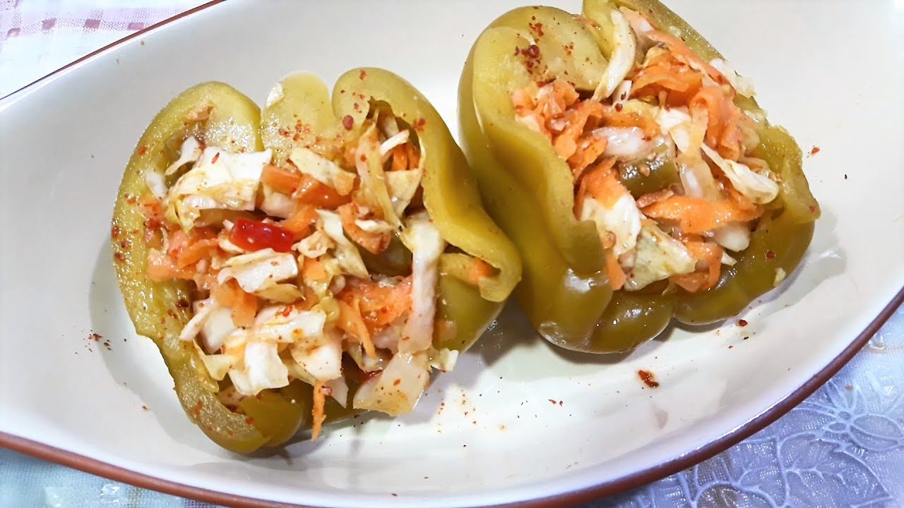 مخلل الفليفله المحشيه بالخضار