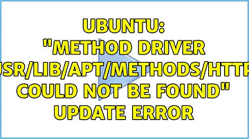 Ubuntu: "method driver /usr/lib/apt/methods/https could not be found" update error