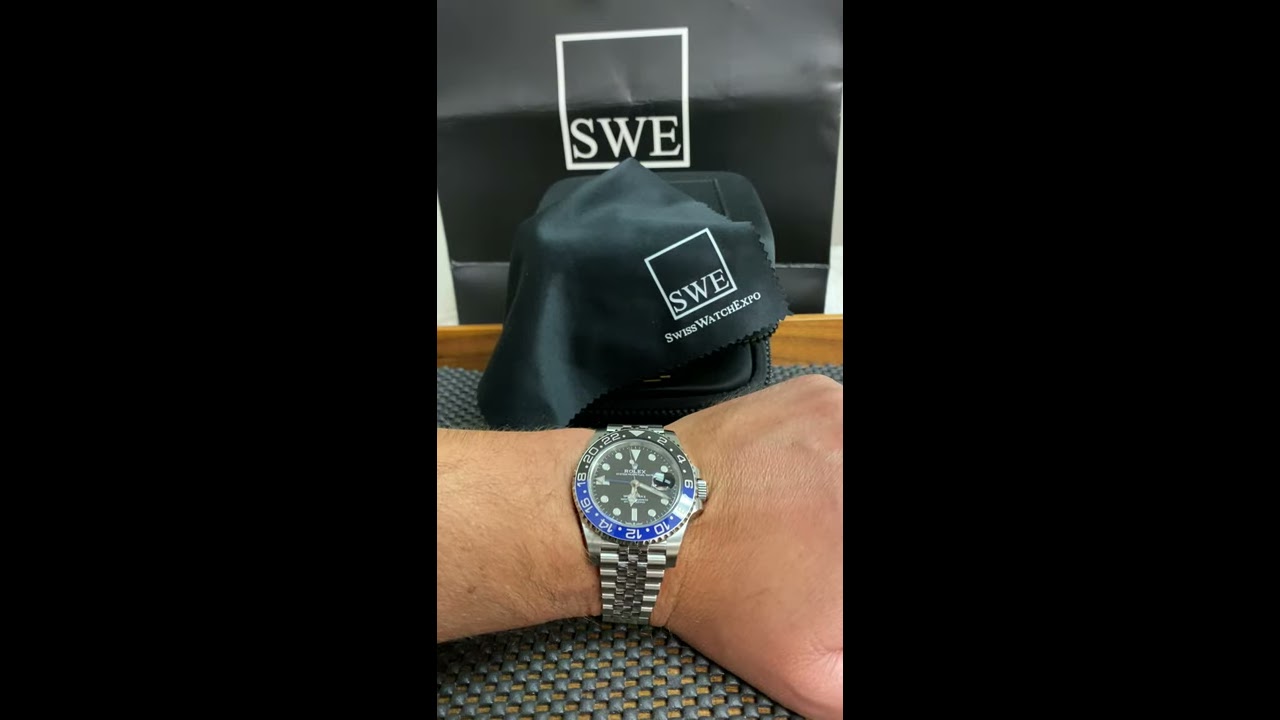 Rolex GMT Master II Black Blue Batman Jubilee Mens Watch