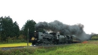 SLやまぐち号(C57・C56重連) 2012 宮野駅→仁保駅 -大山路踏切前-