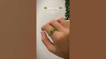 frog ring tutorial beads #diy #beadstutorial #beadmaking #jewelrytutorial #ring
