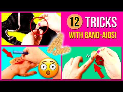 TOP 12 BAND-AIDS Life Hacks 👌🏼 Amazing TRICKS with BAND-AIDS * EASY tricks with BAND AIDS