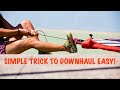 Downhaul a windsurf sail the easy way