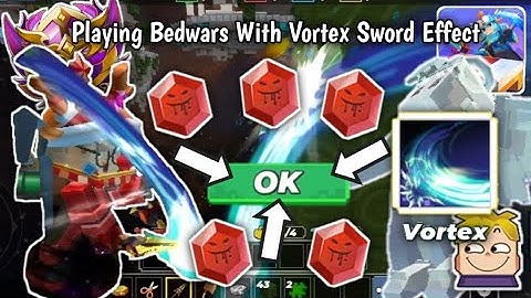 Playing Bedwars with Vortex Sword Effect ON! 😱😈 [Blockman Go]