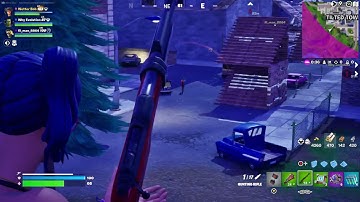 Fortnite Reload 🎯  Hunting Rifle Double Kill Headshot 50M + QuickScope at Tilted Towers