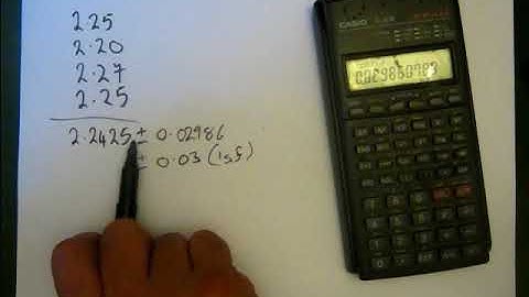 Errors  - Uncertainty of multiple Measurements