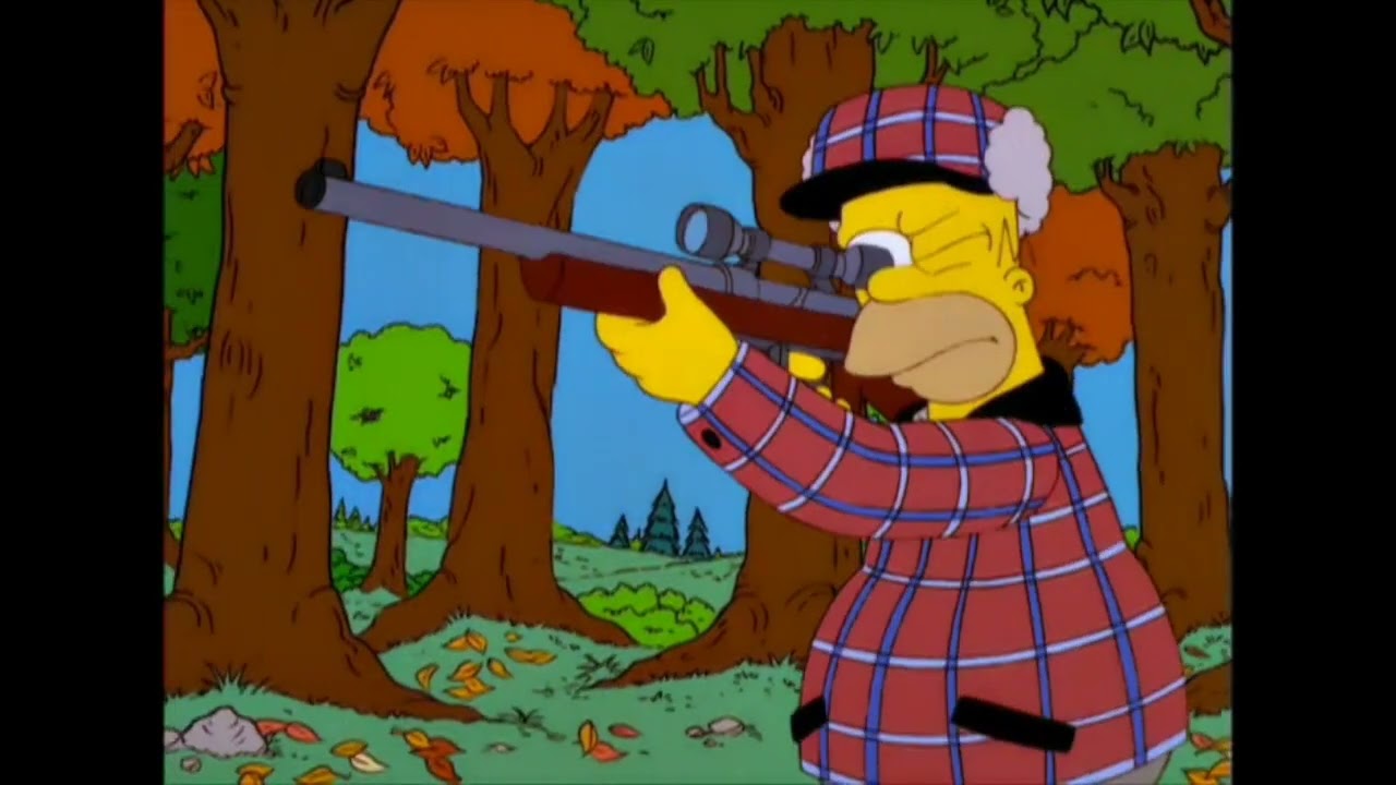The Simpsons – Homer, Moe, and Lisa Go Hunting - YouTube