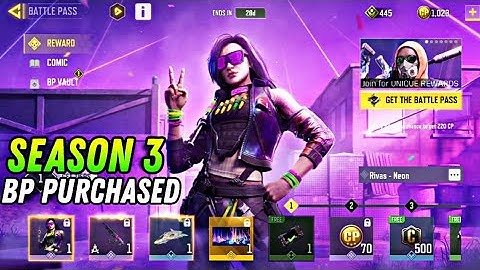 Cod Mobile Season 3 Battle Pass Purchase | Codm Season 3 Battle Pass Rewards