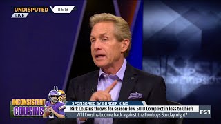 Undisputed Skip And Shannon Will Kirk Cousin Bounce Back Against The Cowboys Sunday Night?