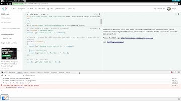 Easy JavaScript - Beginner Programming Tutorial - Variable Scope (7)