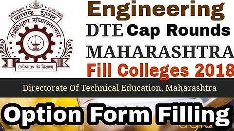 DTE Cap Round 2 - 1st year Engineering Option Form new | Select Colleges 2018 || Dinesh Sir