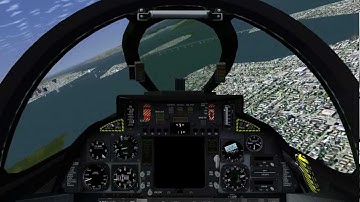 FlightGear  F14 Tomcat under Goldengate over speed of sound