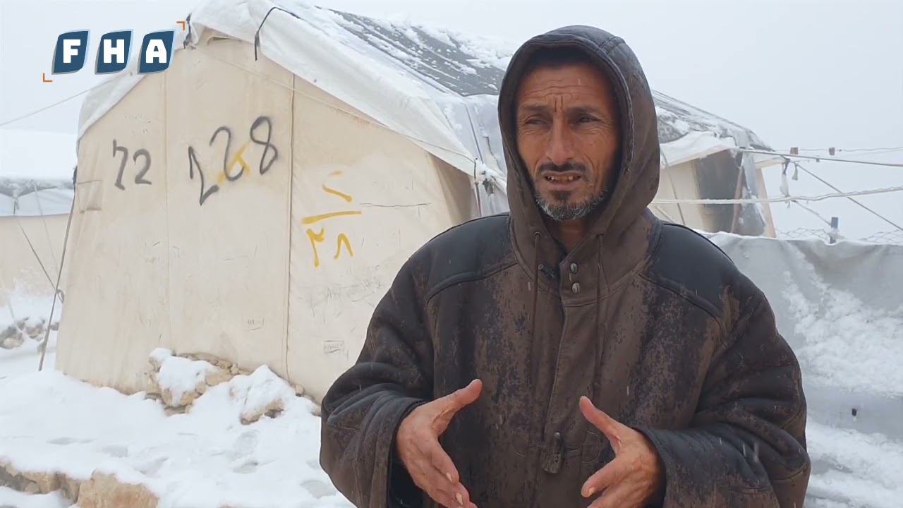 سكان مخيم المهندسين في الجبل الوسطاني يطلقون نداء استغاثة بعد انقطاع الطريق بسبب تراكم الثلوج