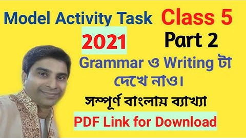 English Model Activity Task Class 5 Part 2 || Model Activity Task Class 5 Part 2 /PDF Link Below