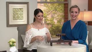 14K Gold Tri-Color Floral Ankle Bracelet on QVC