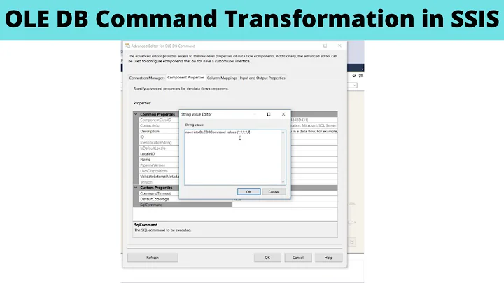 38 OLE DB Command Transformation in SSIS | OLEDB Command Transformation