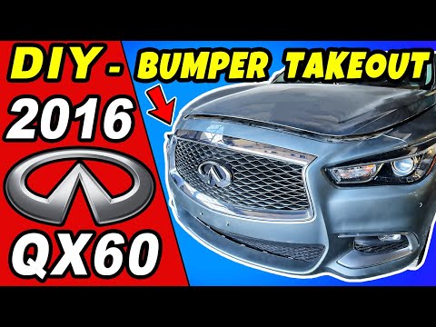 DIY 2016 – 2017 – 2018-  2019 – 2020 Infiniti QX60 Front Bumper Removal – Any Bumper Takeout