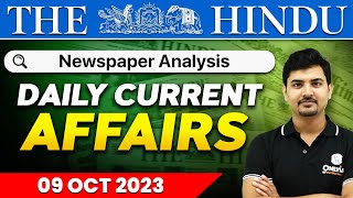 Daily News Analysis | 9 October 2023 | Current Affairs Today | OnlyIAS