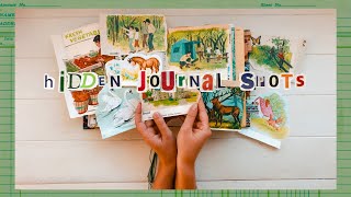 EASY hidden journaling using book pages | junk journal fold outs