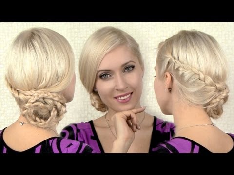 charlize-theron-inspired-braided-updo-for-christmas,-new-year's-eve-hairstyle.-long-hair-tutorial