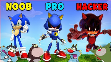 NOOB vs PRO vs HACKER 😱।। Sonic Dash Run With Oggy Jack And Bob Funny Gameplay 😂