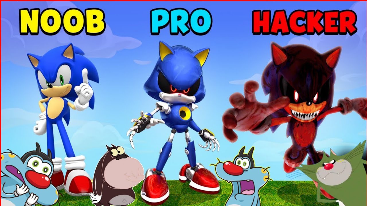NOOB vs PRO vs HACKER 😱।। Sonic Dash Run With Oggy Jack And Bob Funny Gameplay 😂