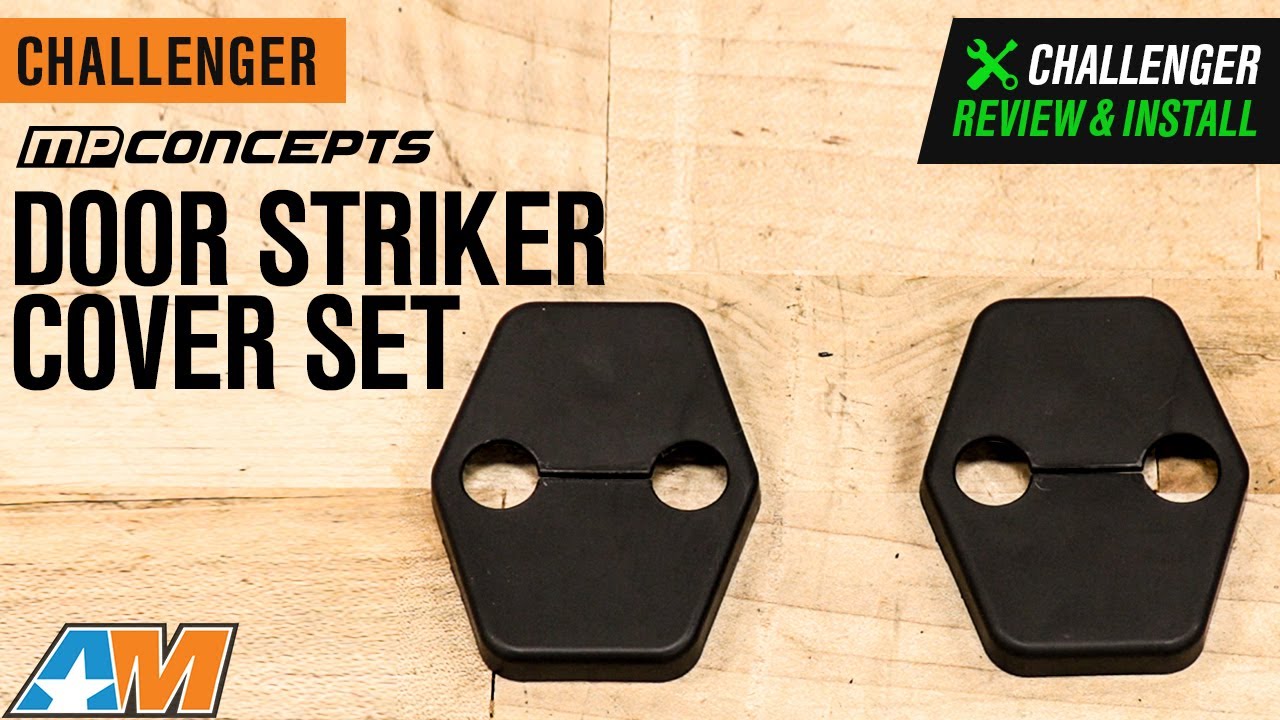 MP Concepts Challenger Door Striker Cover Set; Black CH5054 (08-23