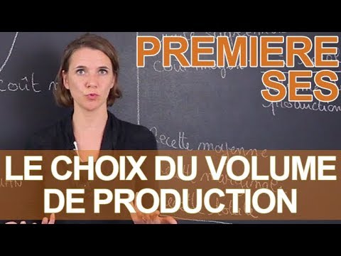 Le choix du volume de production - SES - 1ère - Les Bons Profs