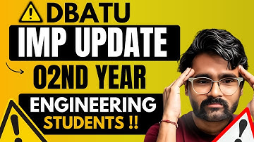 IMPORTANT UPDATE FOR DBATU SECOND YEAR ENGINEERING STUDENTS|PRADEEP GIRI SIR