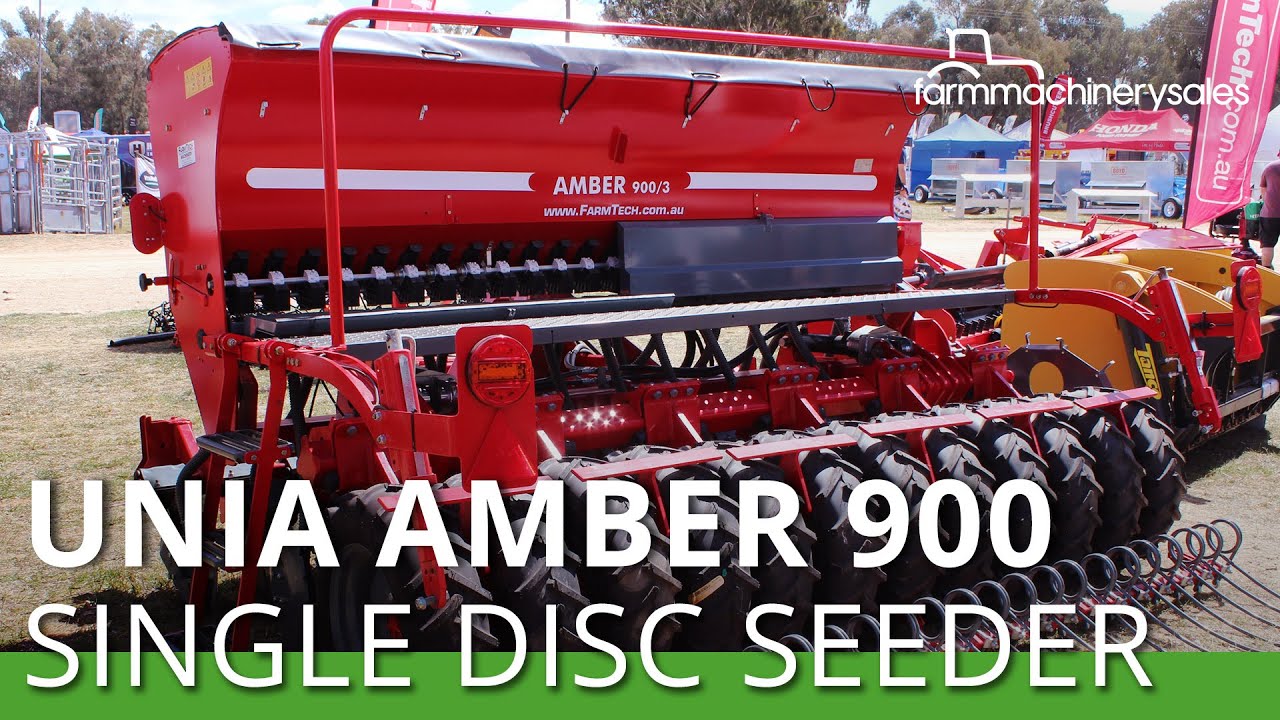 UNIA AMBER 900 single disc seed drill launch HMFD 2018