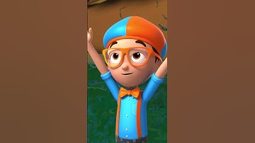 Blippi goes down a mud slide 🐘! Learn with #blippi #blippiwonders #shorts