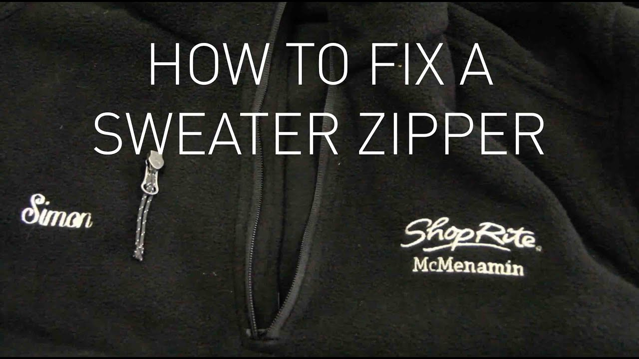 How To Fix a Sweater Zipper - YouTube