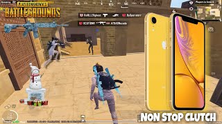 NON STOP SOLO VS SCUAD CLUTCH 🔥IN BGMI 3.0 UPDATE IPHONE XR ❤️‍🩹 60 FPS IN 2024