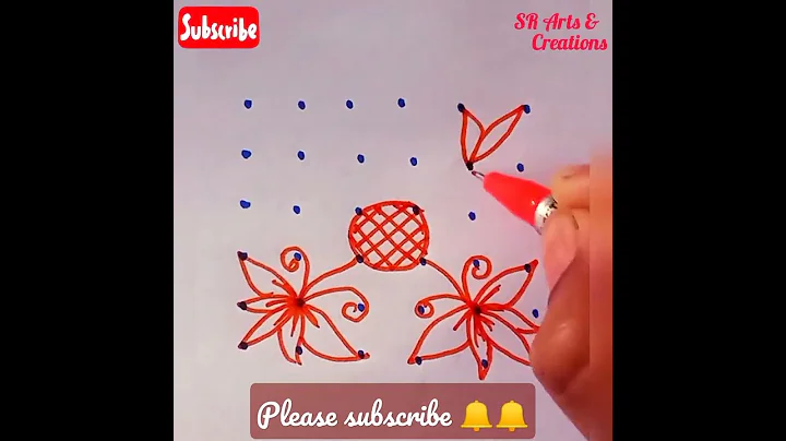 రోజు వారి చుక్కల ముగ్గు #shorts #rangoli #muggulu #kolam #penart #dailykolam #dotsrangoli #flowers