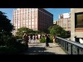 Walking along the High Line in New York City, USA