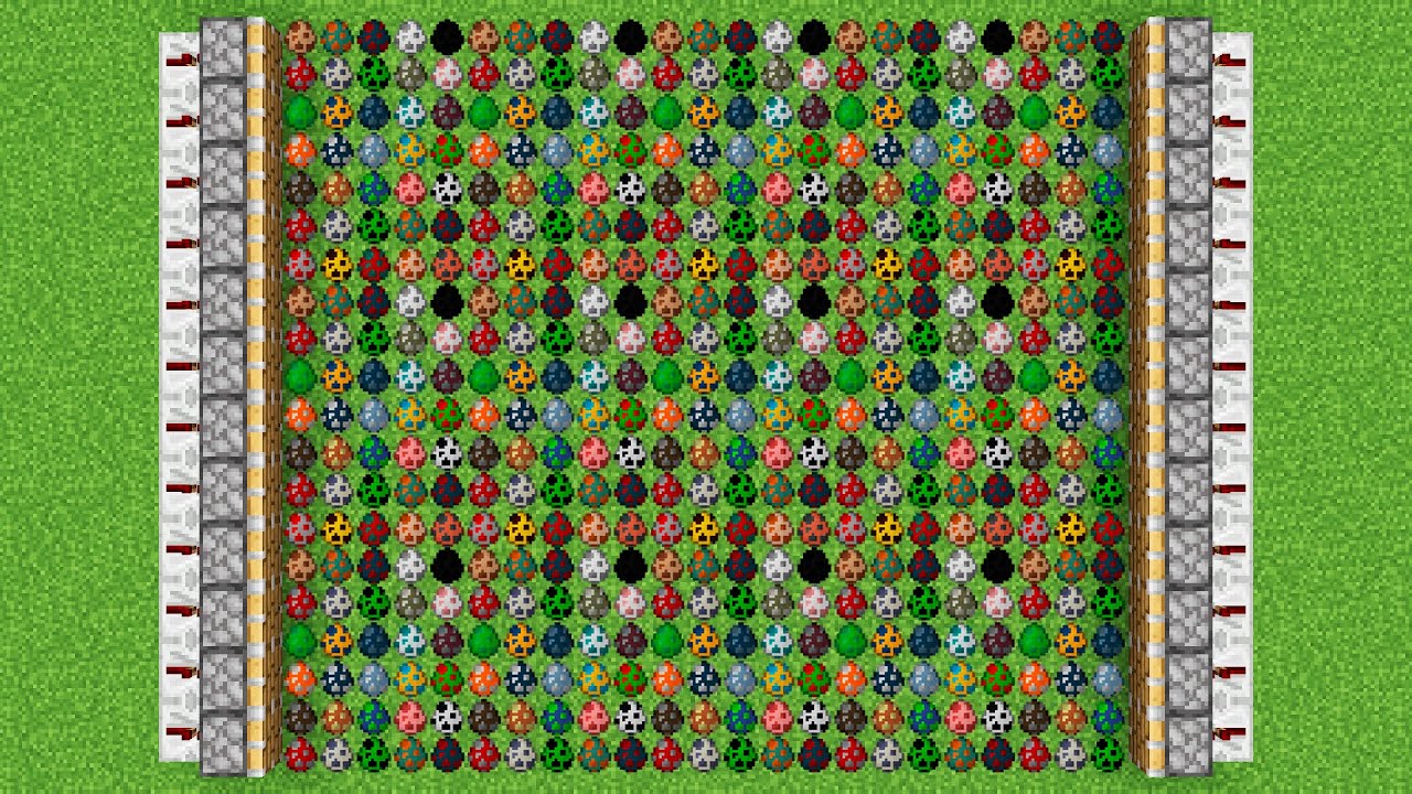 x1000 minecraft eggs combined ? - YouTube