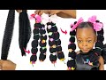 Different Ways To Make Kinky Hair For Kids Detachable Ponytails ( No Rubber band)