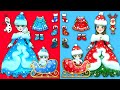 Oh! Christmas Is Coming To Town - Elsa and Anna Christmas Costumes | Paper Dolls Story Animation